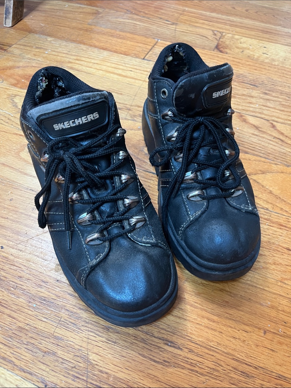 Skechers Jammers Women 8 Vintage Black Chunky 90s Y2K Grunge